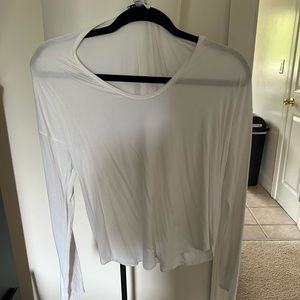 White long sleeved asymmetrical top. XXS from Express